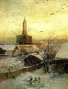 Alexei Savrasov Sukharev Tower Spain oil painting artist